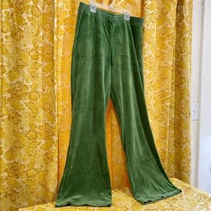 70’s looking Green, Velour Wide Leg Pants